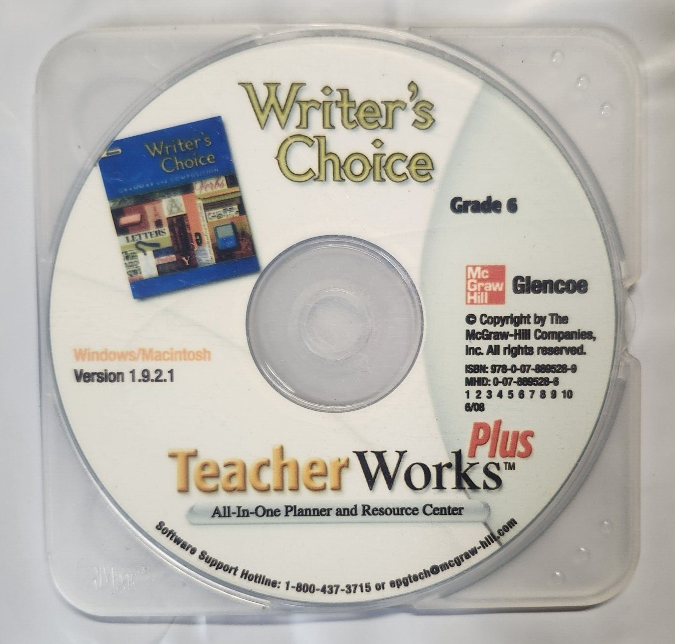 Writer's Choice Grade 6 / Teacher Works Plus (Glencoe)  CD-ROM / VG