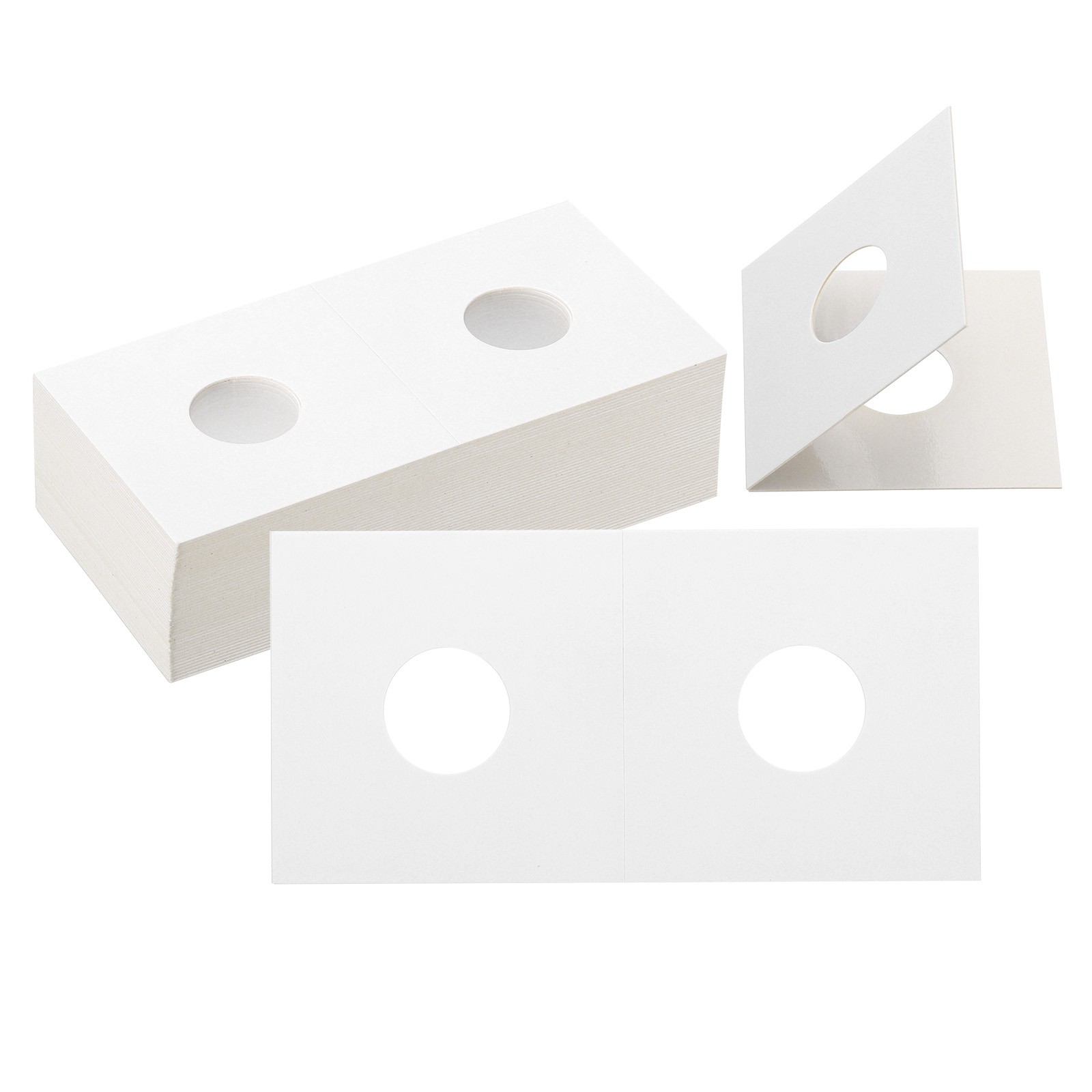 2 x 2 Coin Flips, 100 Pack 17.5mm Cardboard Coin Holder Paper Coin Holders