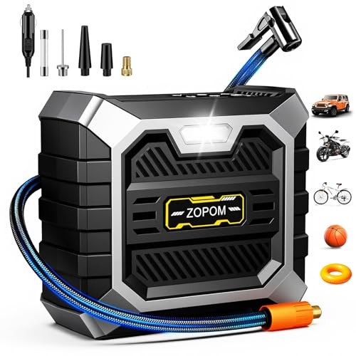 Tire Inflator Portable Air Compressor, 12V DC Car Air Pump with Auto Shut-Off