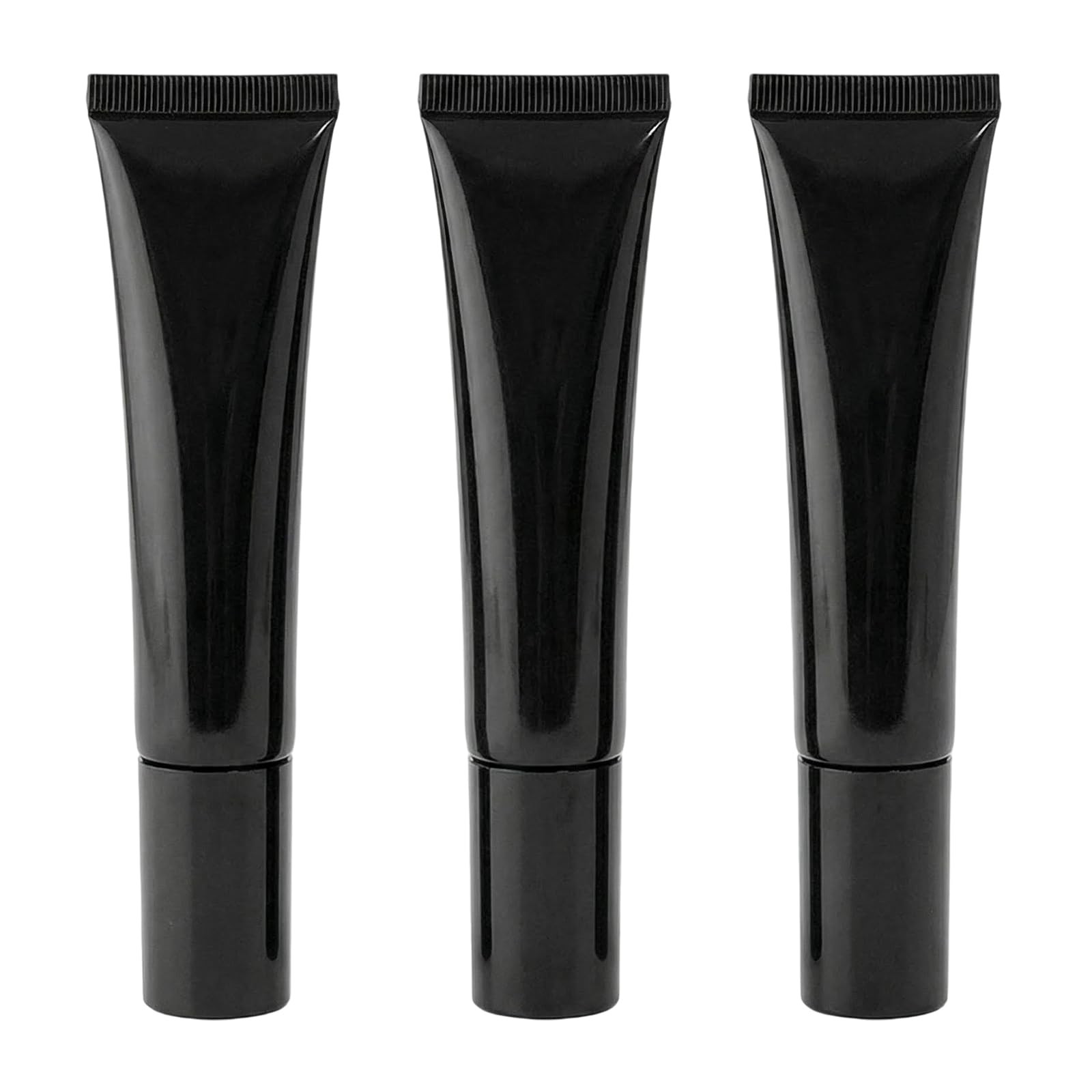 3 Pcs Black Airless Pump Bottles, 40ml/1.3oz, Travel Cosmetic Containers, Vac...