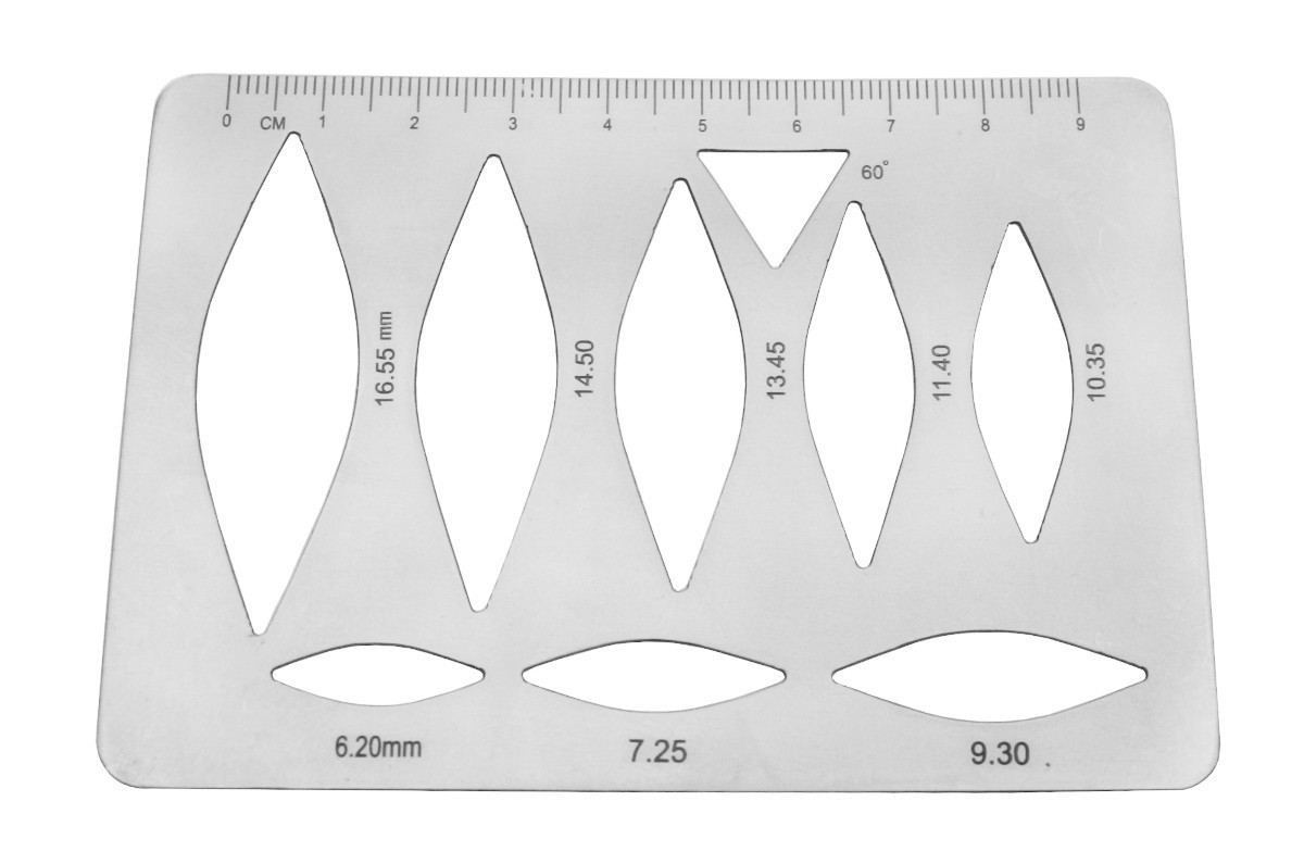 Surgical Template Guide with metric scale for precise outlining