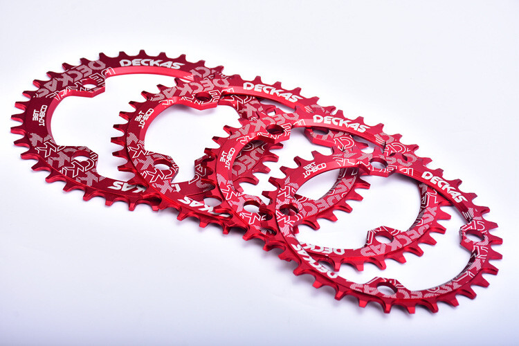 Single Narrow Wide Round Oval Chainring Chain Ring BCD 104mm 32 34 36 38T Red