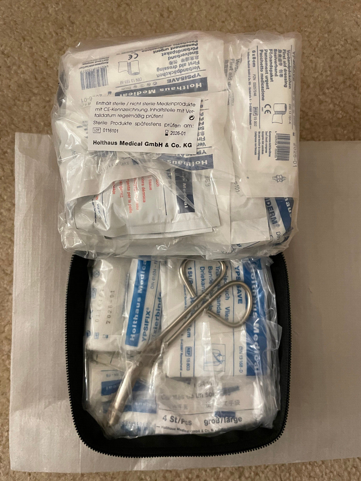 First Aid Kit Pouch Black For Audi A8 A7 A6 A4 etc.