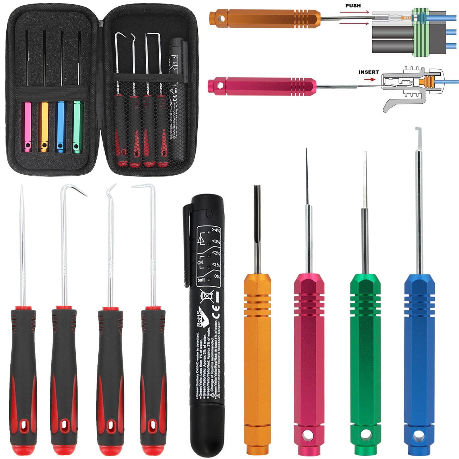 Deutsch Pin Extractor Tool Car Terminal Removal Kit Wire Connector Release