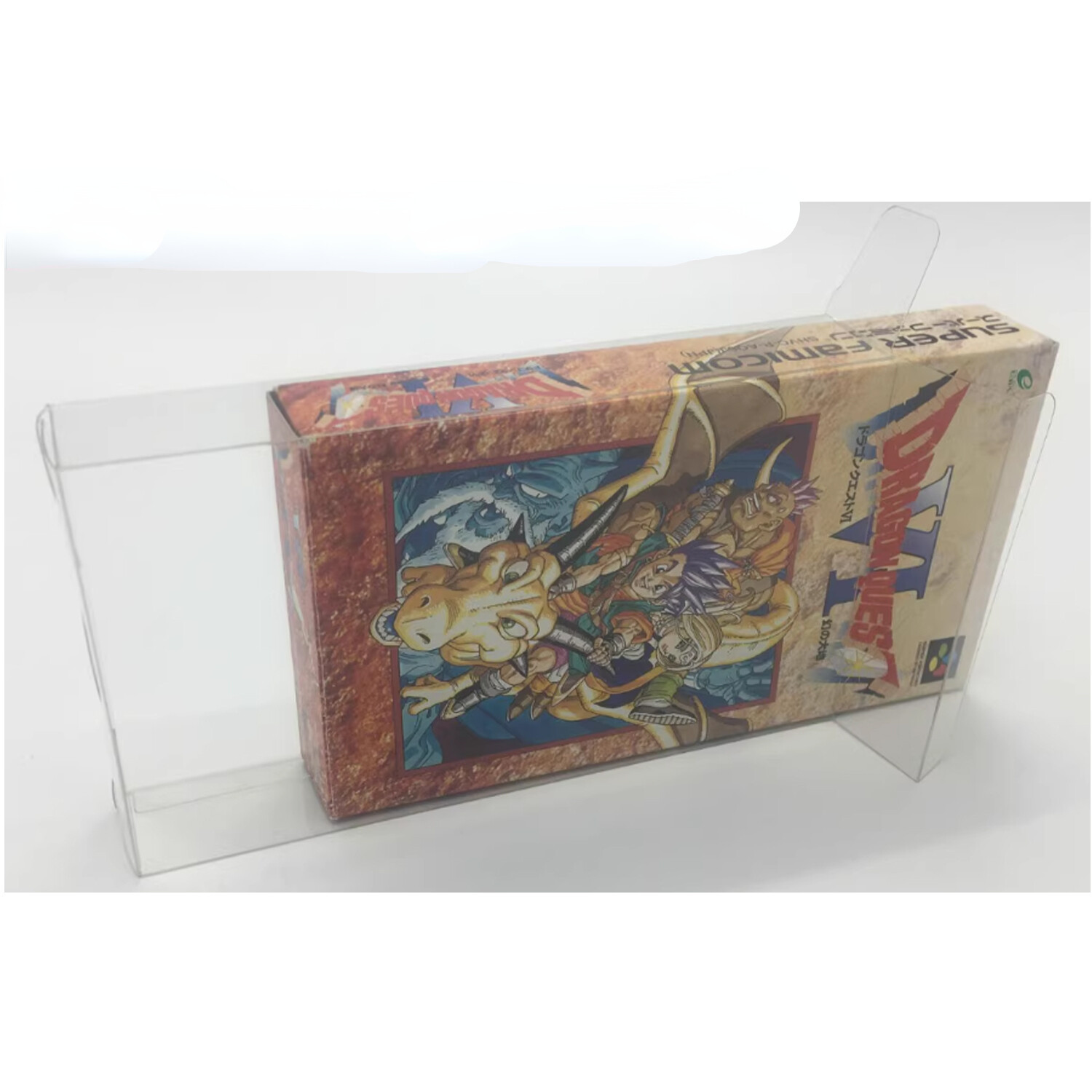 5x Clear Plastic Protective Box Protectors for Nintendo Super Famicom Cib Games