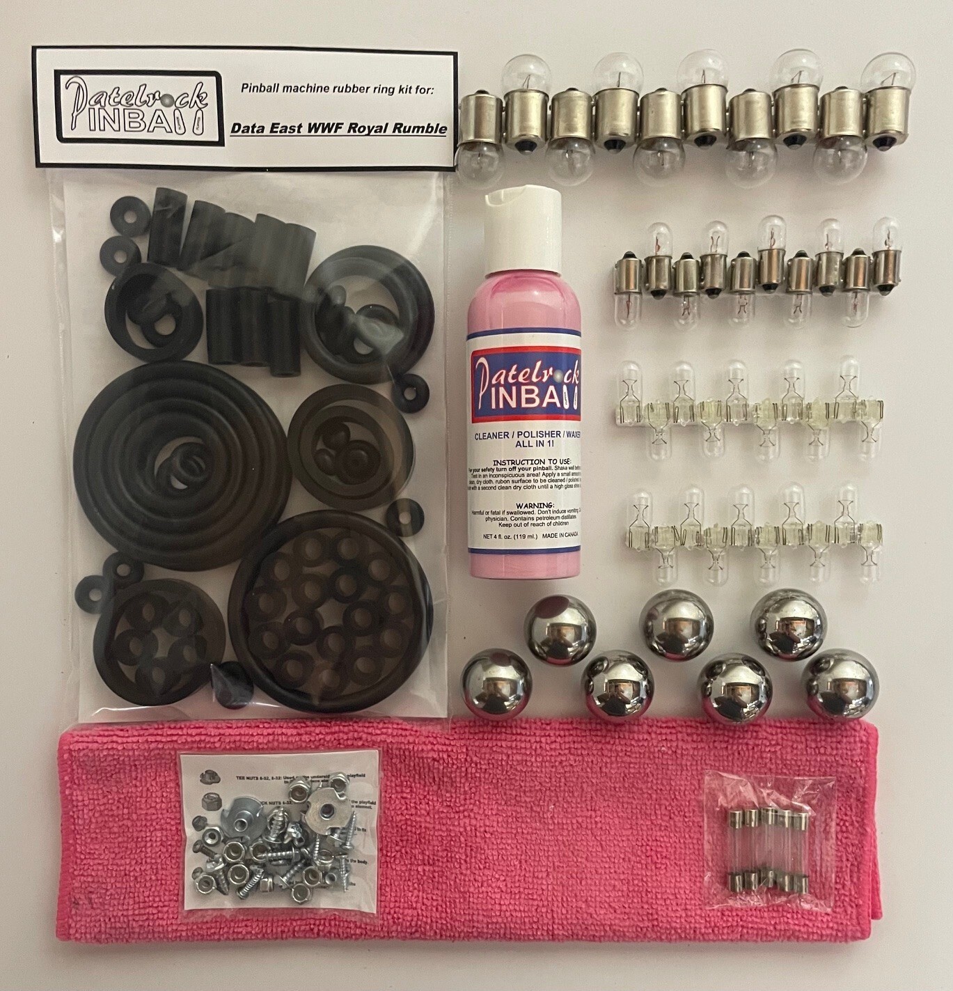 1994 Data East WWF Royal Rumble Pinball Machine Maintenance Tune Up Kit