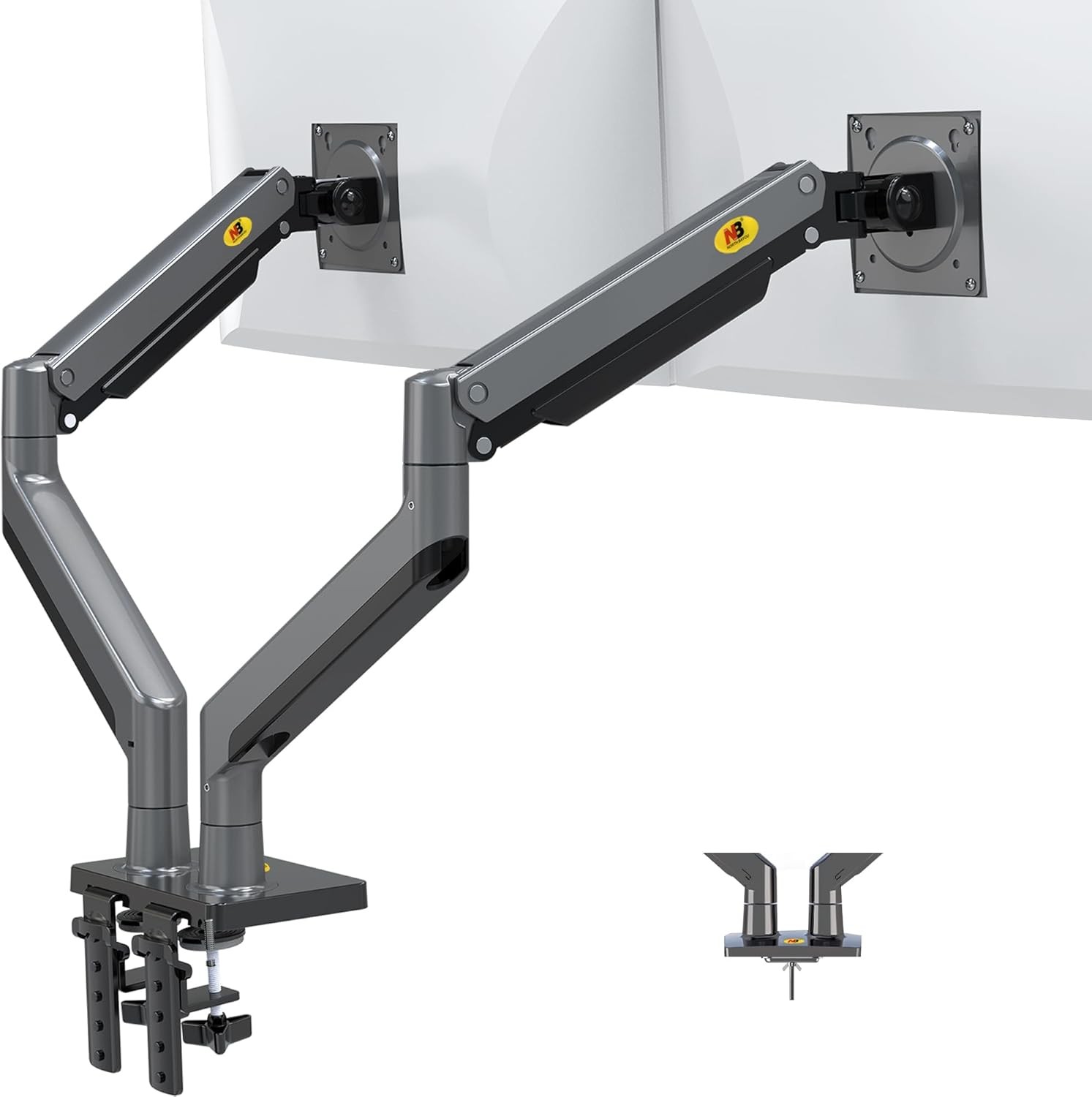 Dual Monitor Arm Ultra Wide Full Motion Swivel Monitor Mount for 22''-32'' Monit