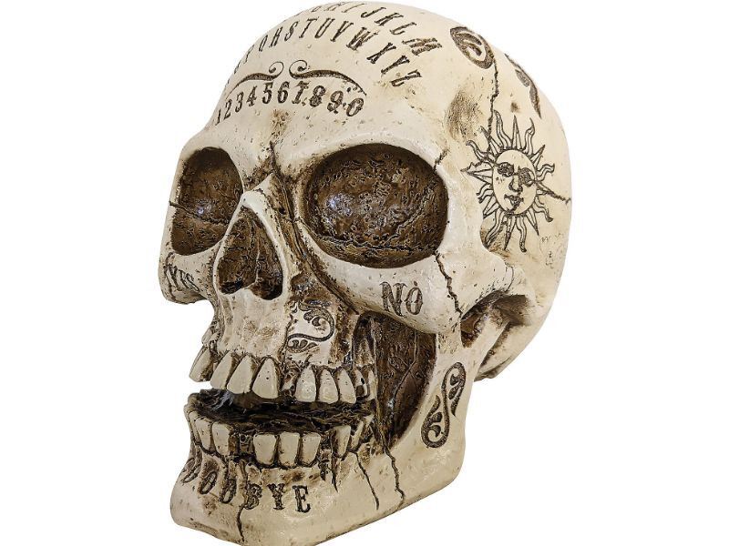 Spirit Resin Skull Halloween Gypsy Bone Skeleton Mystic Haunted House Witch Dead