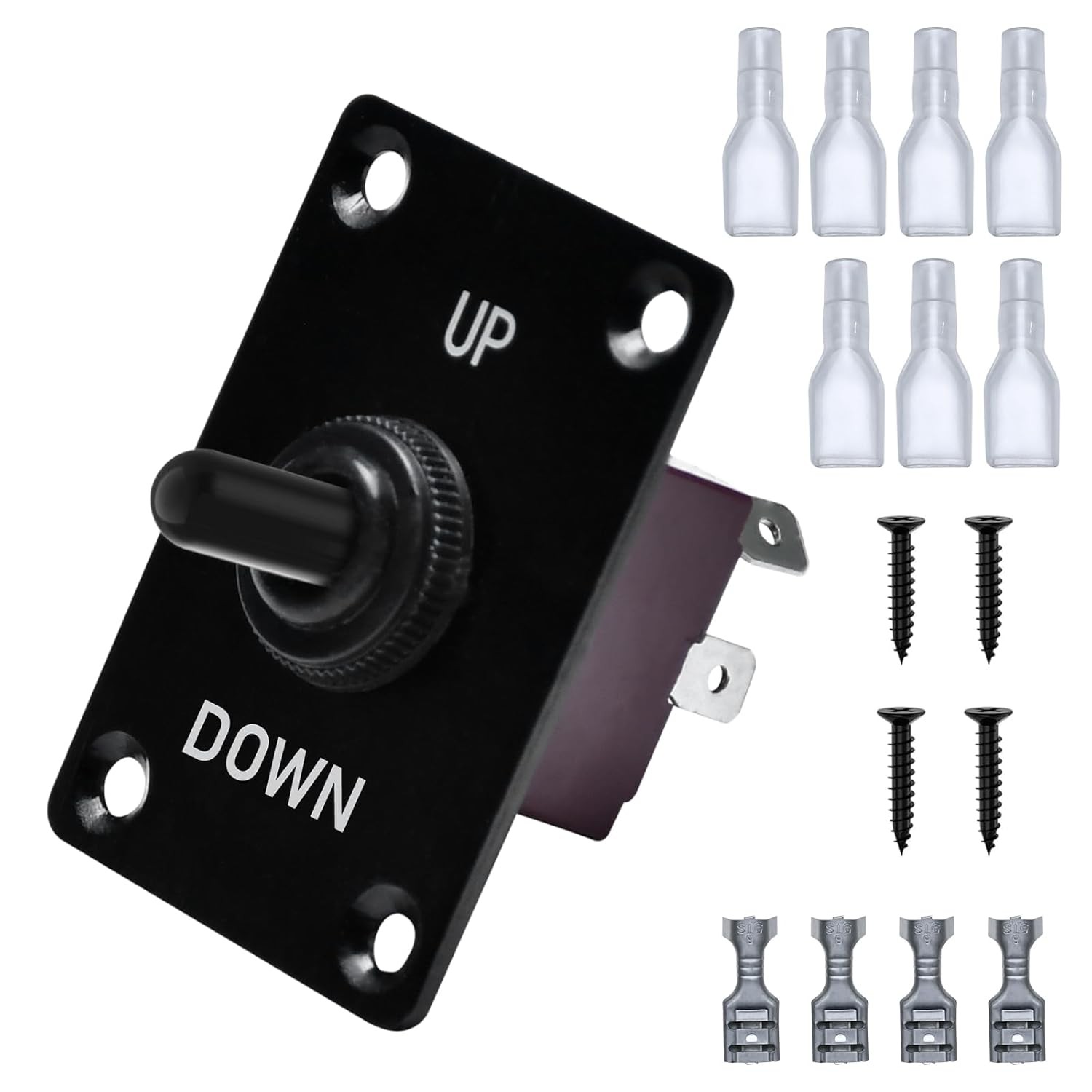 12V 30A DPDT Waterproof Latching Reverse Polarity Toggle Switch Up/Down
