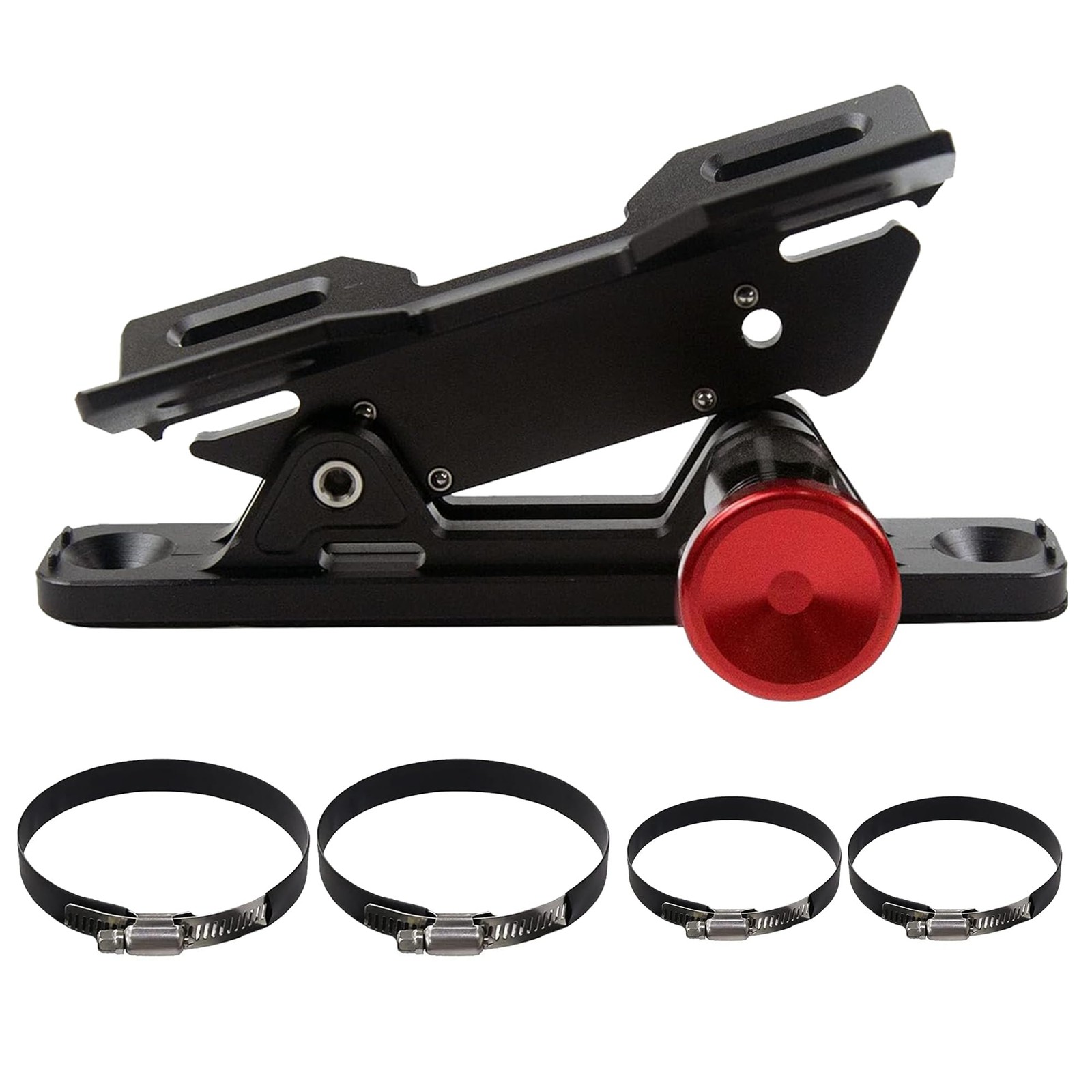 Quick Release Fire Extinguisher Mount - Aluminum Adjustable UTV Roll Black