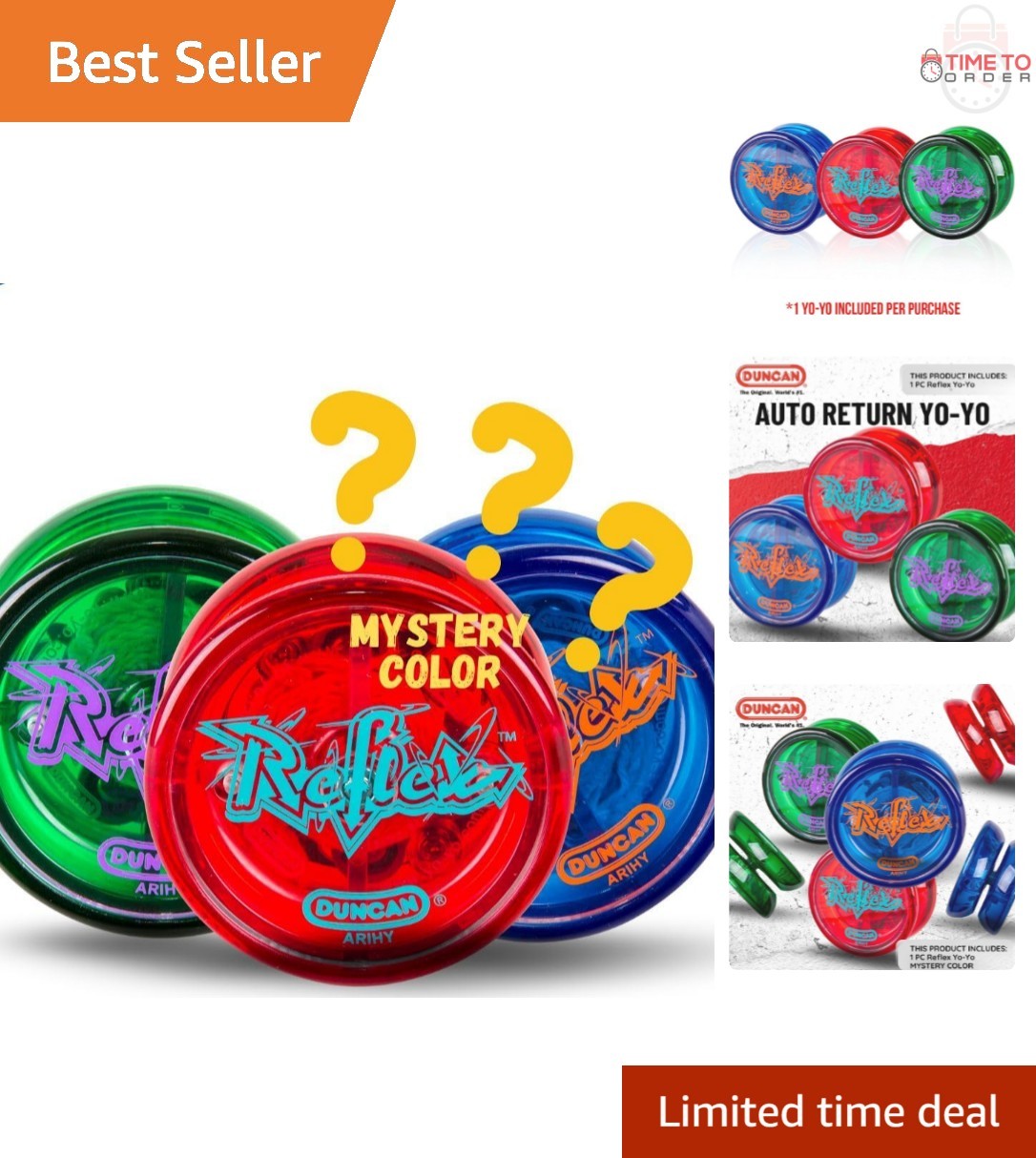 Reflex Auto Return Yo-Yo Durable Plastic Beginner Responsive Trick Play