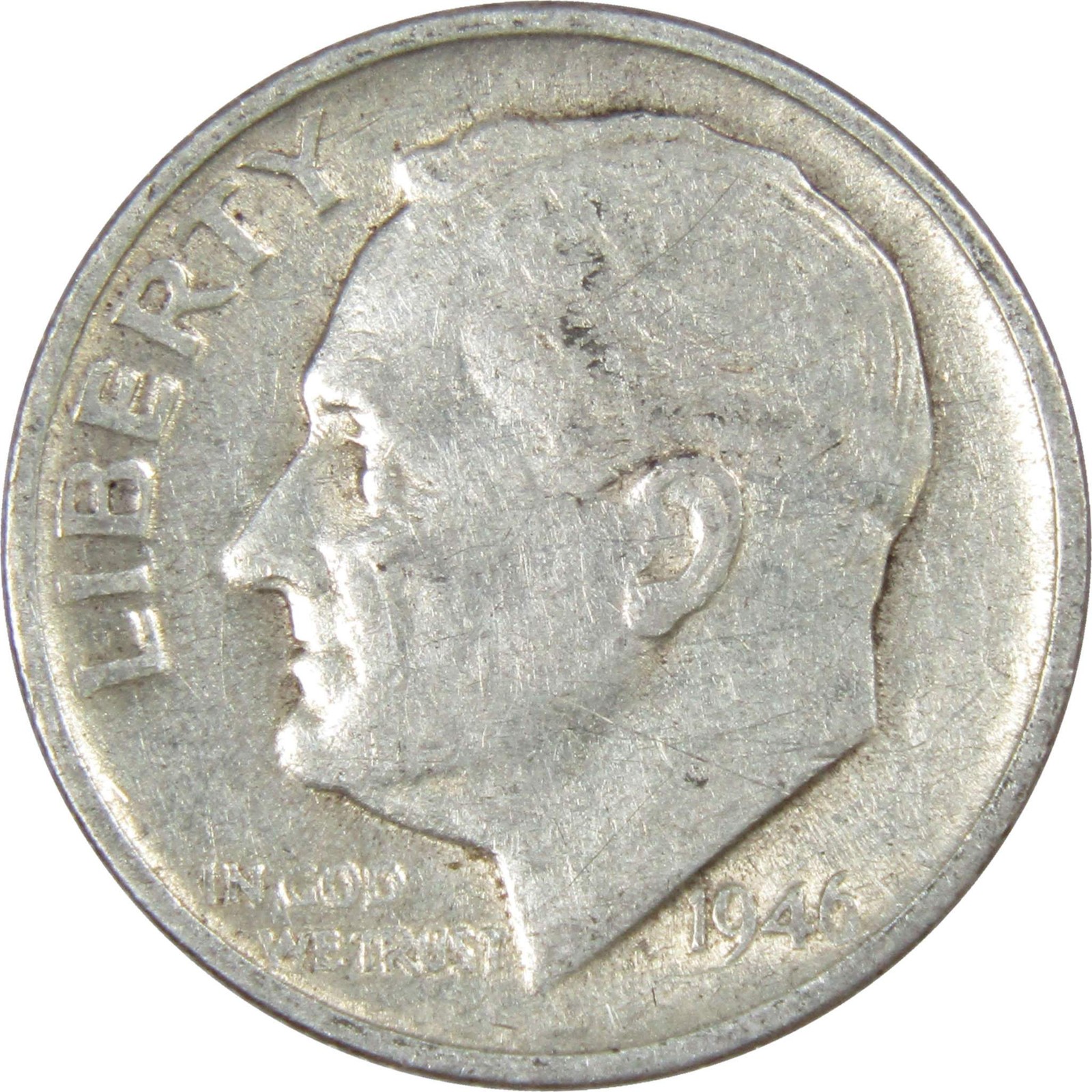 1946 S Roosevelt Dime Circulated Silver 10c Coin Collectible