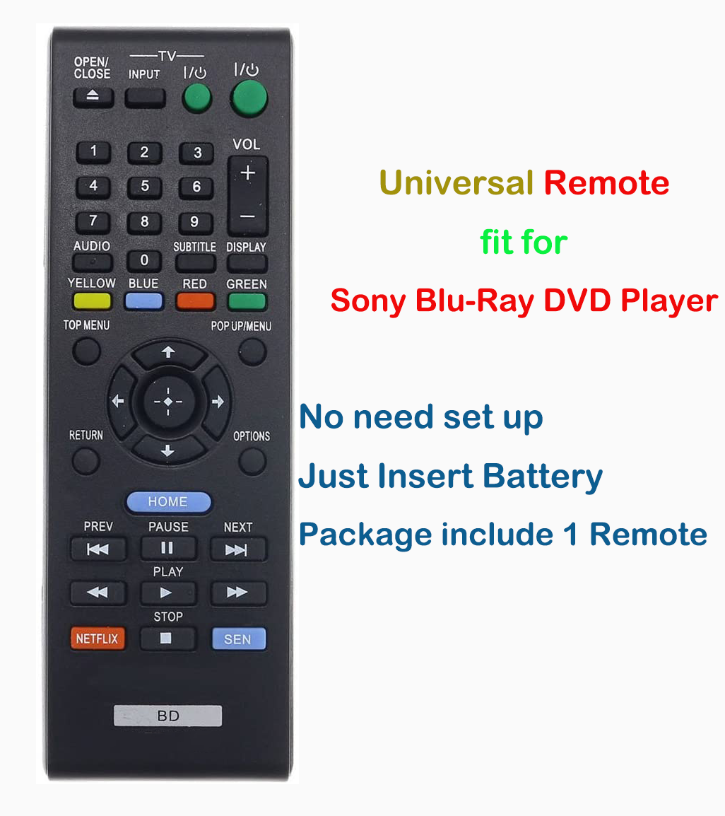 Universal Remote Control Compatible for Sony Blu-Ray DVD Player