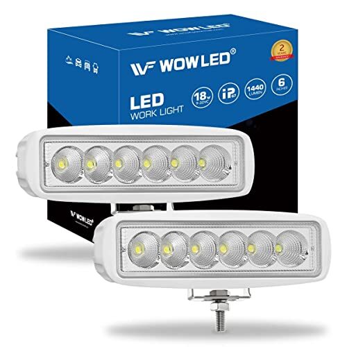 Boat Light 2 Pack, LED Marine Spotlights Waterproof, 6 inch Deck Dock Flood L...