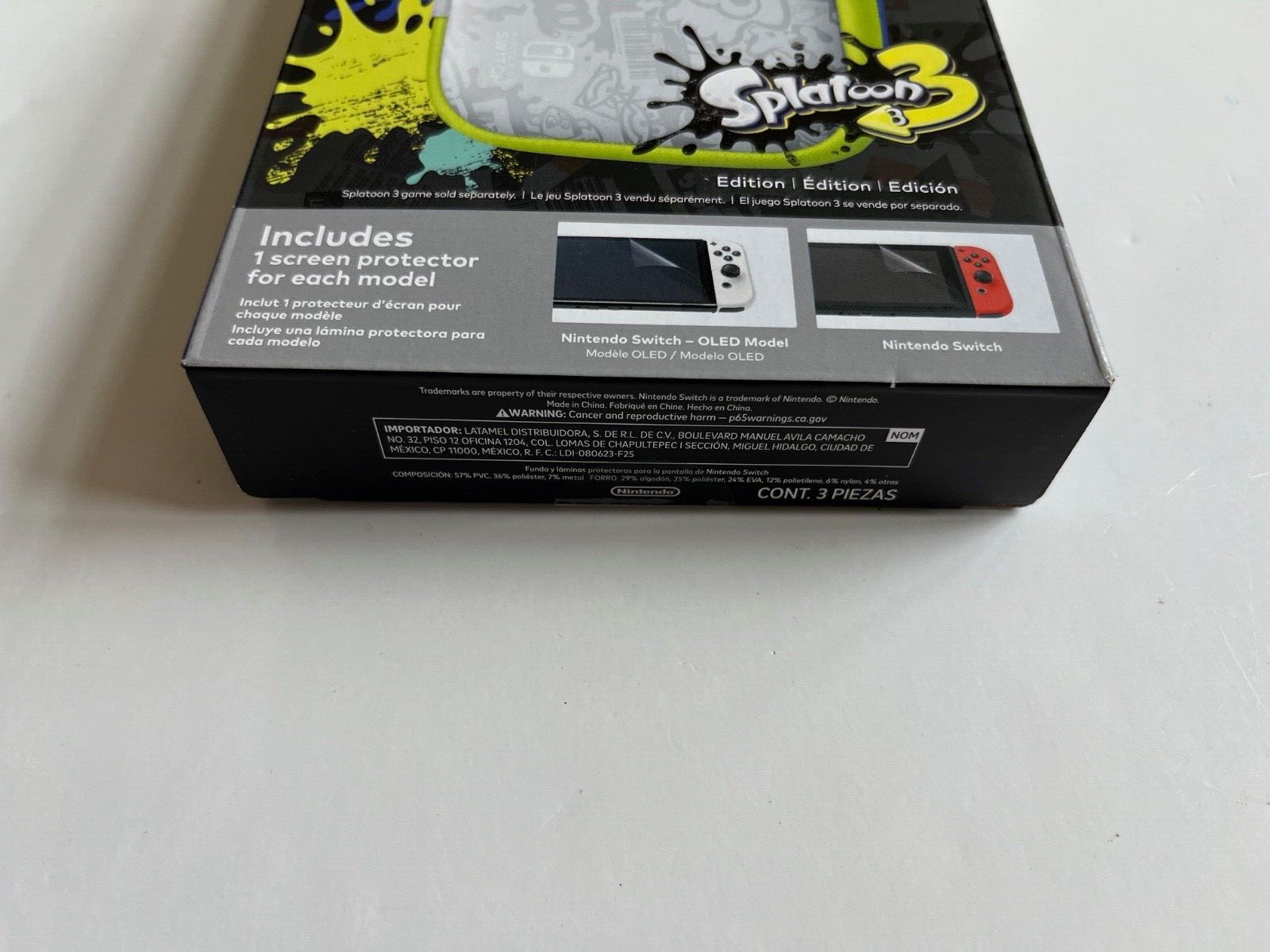 Splatoon 3 Nintendo Switch Carrying Case & Screen Protector Brand New Ships Fast