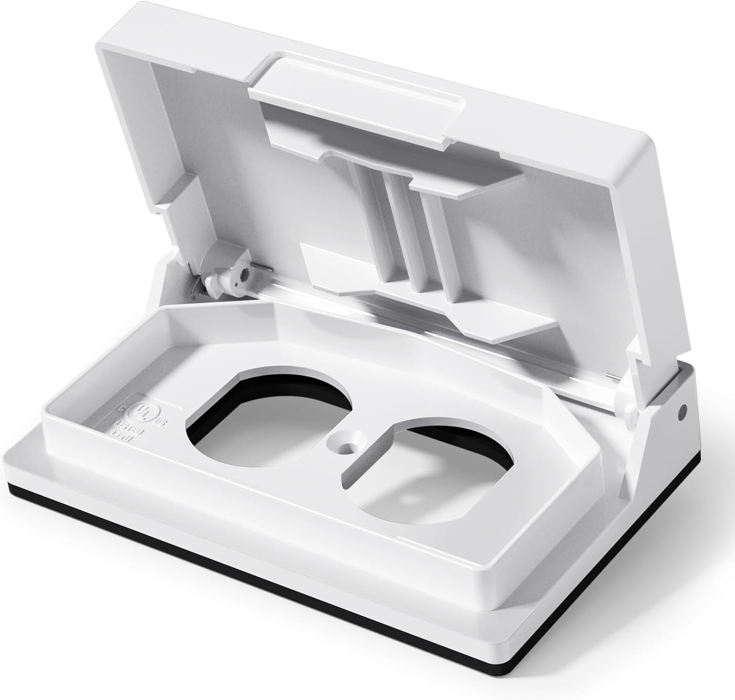 ELEGRP Horizontal Outdoor Cover for Duplex Receptacles, Weatherproof Wall Plate,