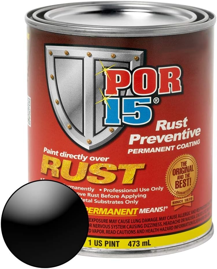 POR-15 Rust Preventive Coating, Stop 16 Fl Oz (Pack of 1), Gloss Black
