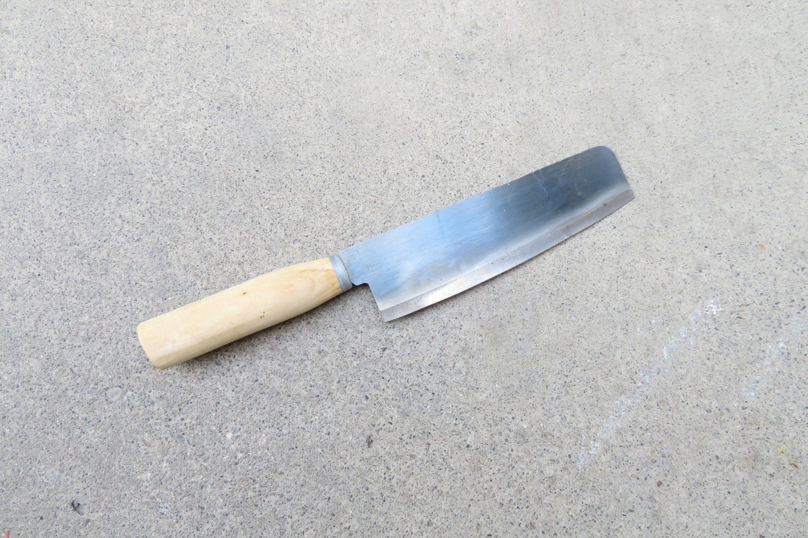 Crude - 6.5 Inch Nakiri Kitchen Utility Chef Knife, Carbon Steel
