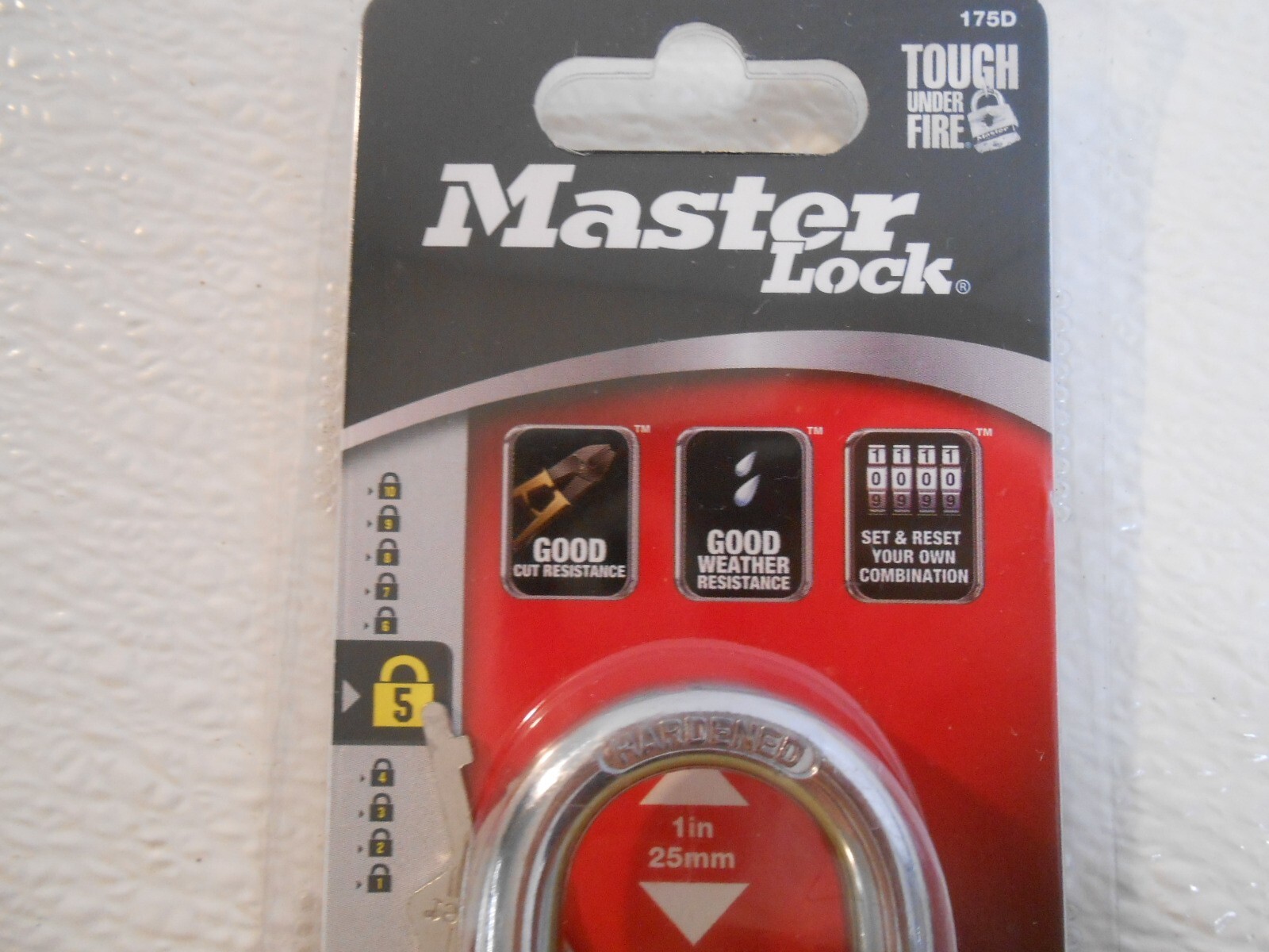 Master Lock Combination Padlock, Set your own combination, Sinlge Pack 175D 1"