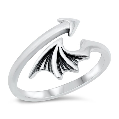Dragon wing tail sterling silver toe ring