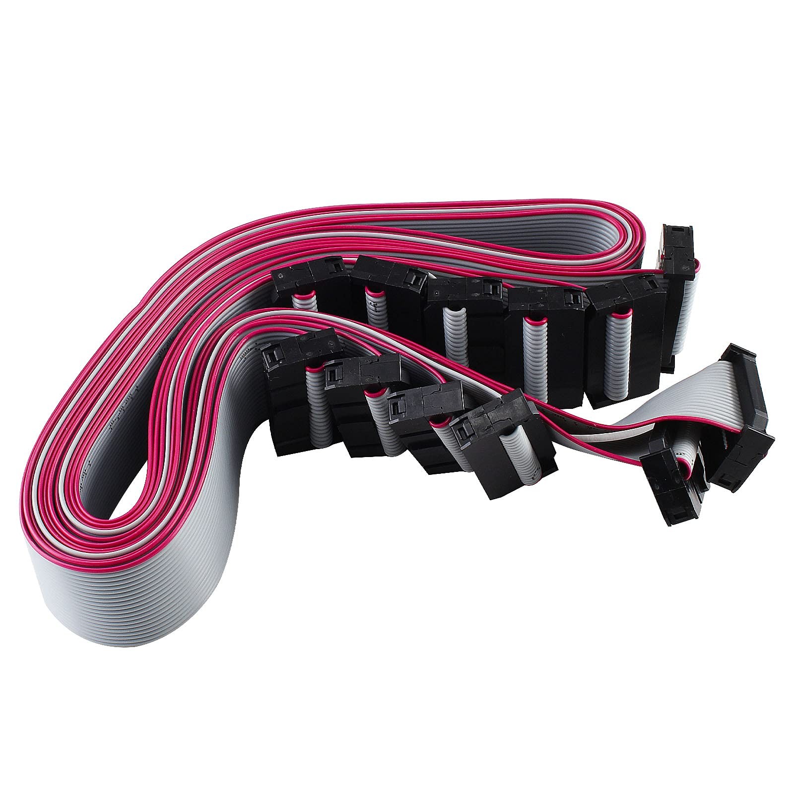 6 PCS 20 Pin Ribbon Cable 2.54 mm Pitch F/F IDC Connector Flat Ribbon Cable, ...