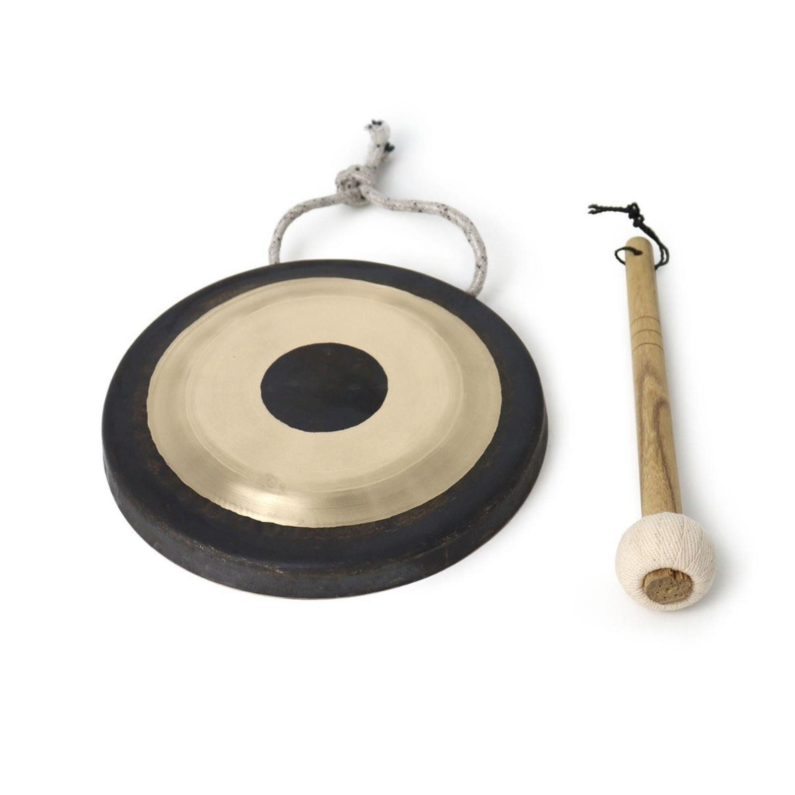 Gong with Mallet Small Brass Gong Handheld Percussion for Artists, Sound