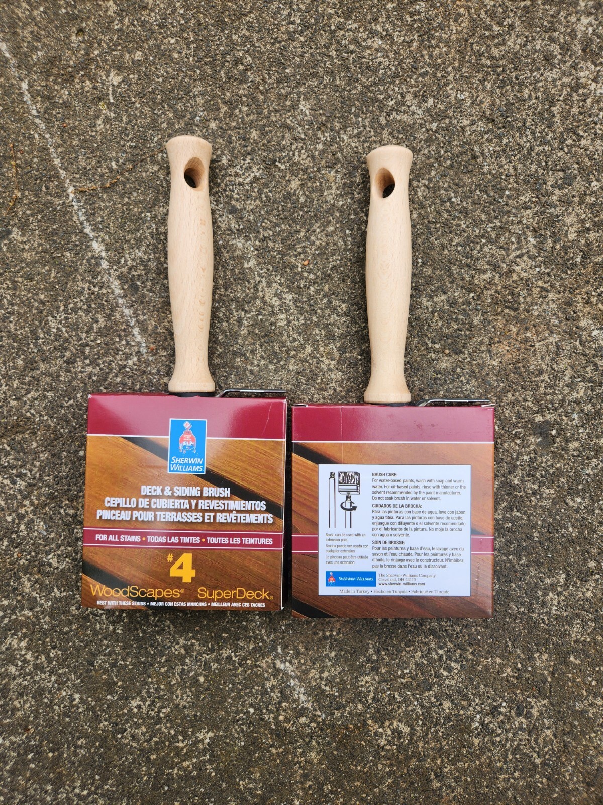 Lot of 2 Sherwin Williams Staining Brush Deck and Siding Brush Woodscapes 4" NEW