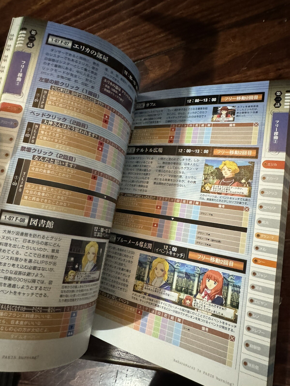 Sakura Wars 3: Is Paris Burning? Strategy Guide Volume 1 Book First Ed Obi Chart