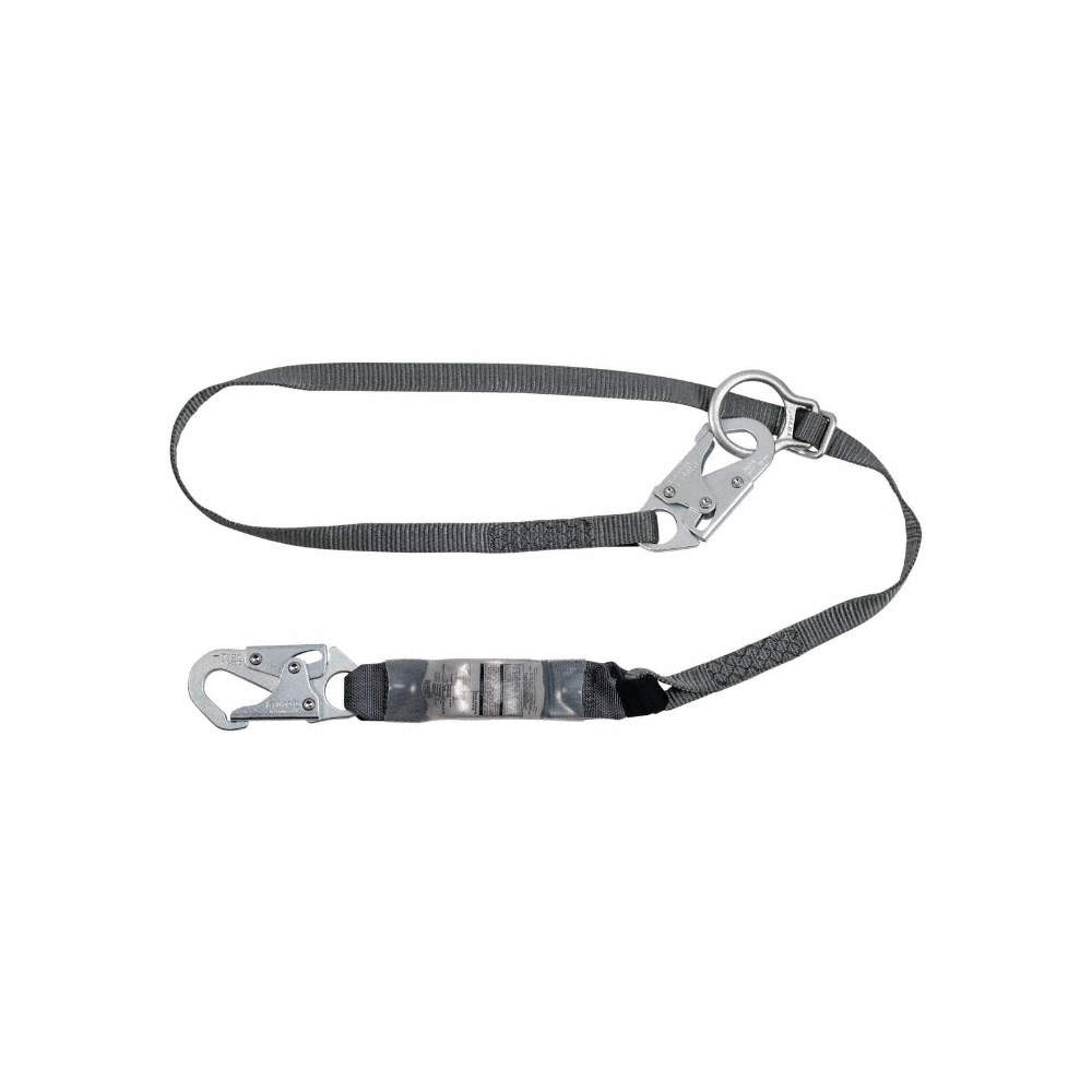 MSA 10193128 Shock-Absorbing Lanyard,Gray 197EH1