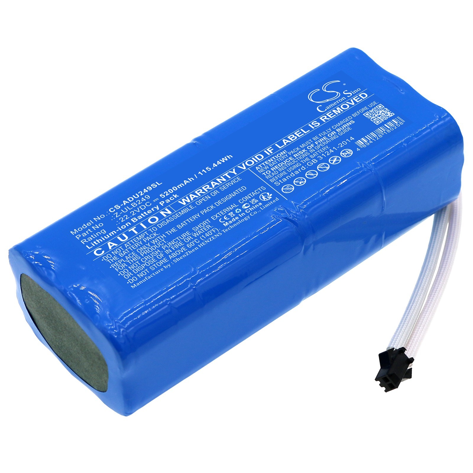 Li-Ion BATTERIE 22.2V 5200mAh Type Z-WIB236 For American DJ ULTRA GO PAR7X
