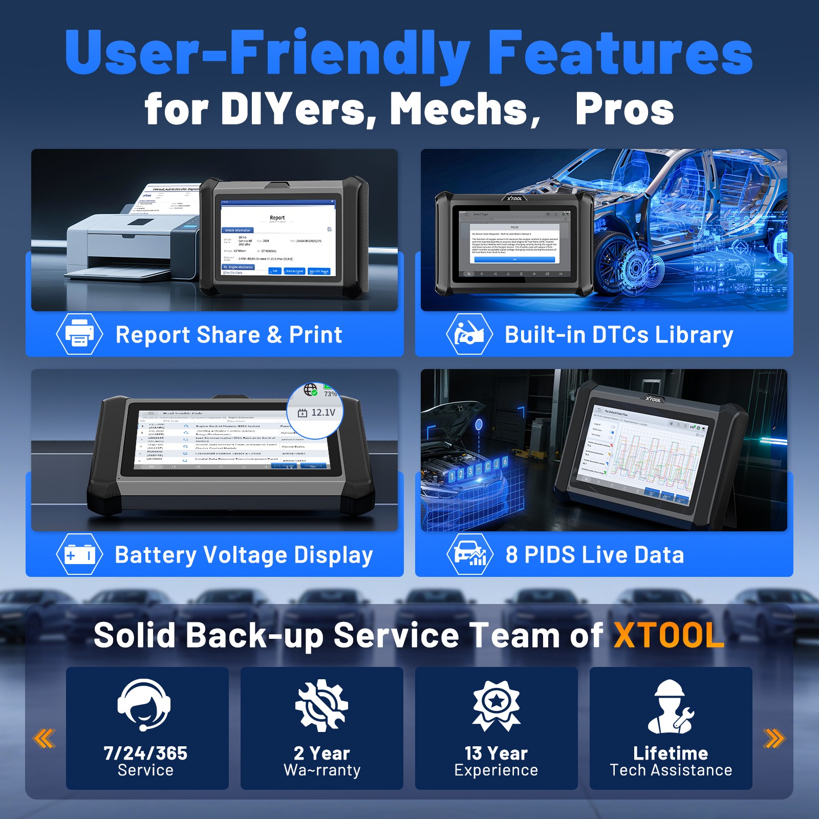 XTOOL X100PADS Immobilizer Key Programmer OBD2 Scanner Diagnostic Tool 32+ Reset