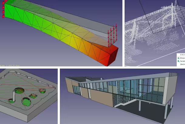 FreeCAD 2D 3D Parametric Graphic Modeling Design Software 2026 For Windows