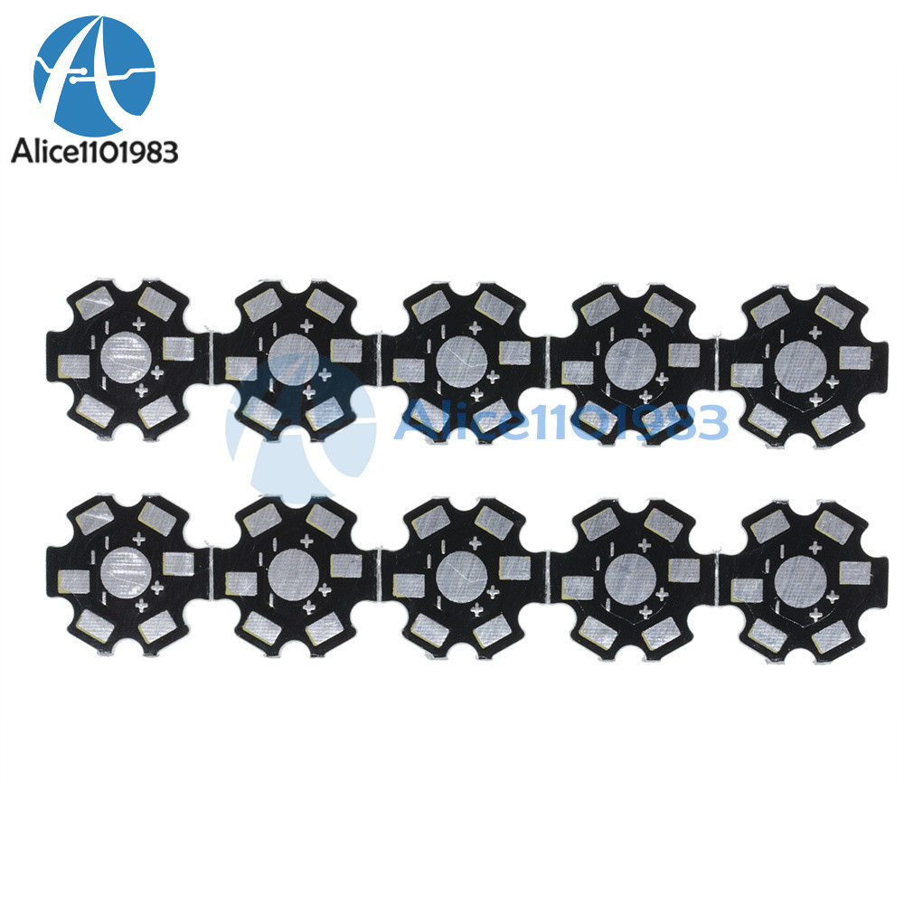 20PCS 20MM 1W 3W 5W high Power LED Universal Aluminum Plate Heat Sink  Black
