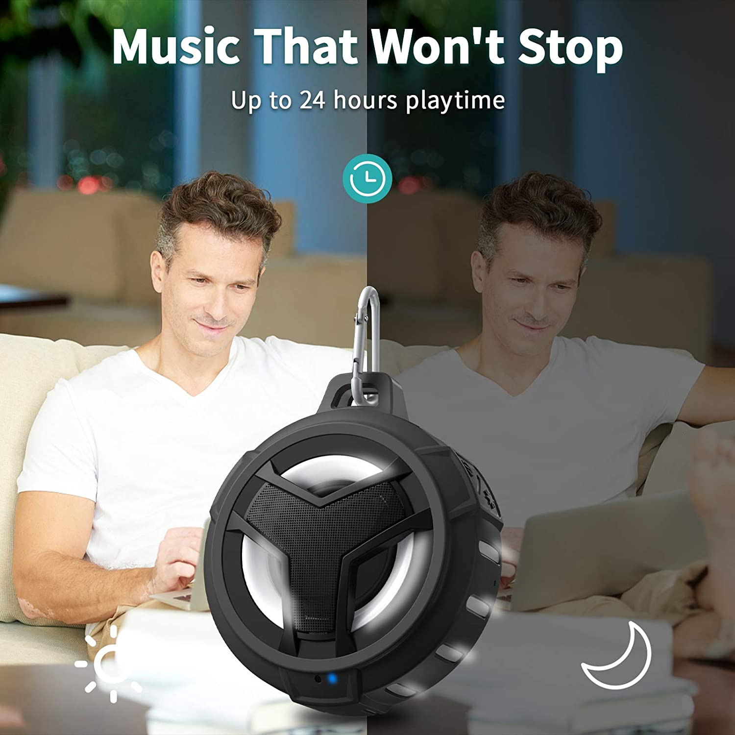 Bluetooth Shower Speaker Portable Bluetooth Speakers Waterproof Wireless Speaker