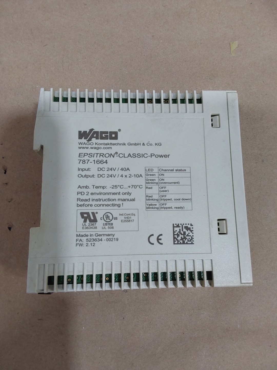 Wago 787-1664 EPSITRON Classic Switching Power Supply