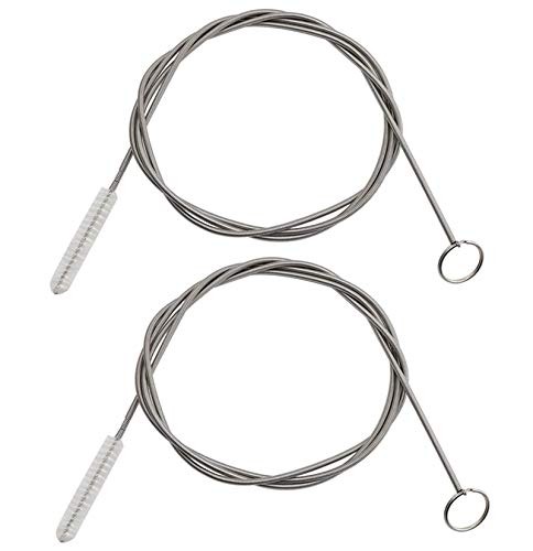 2 Pack 60 Inch Long Flexible Tube Cleaning Brush, Stainless Steel and Nylon