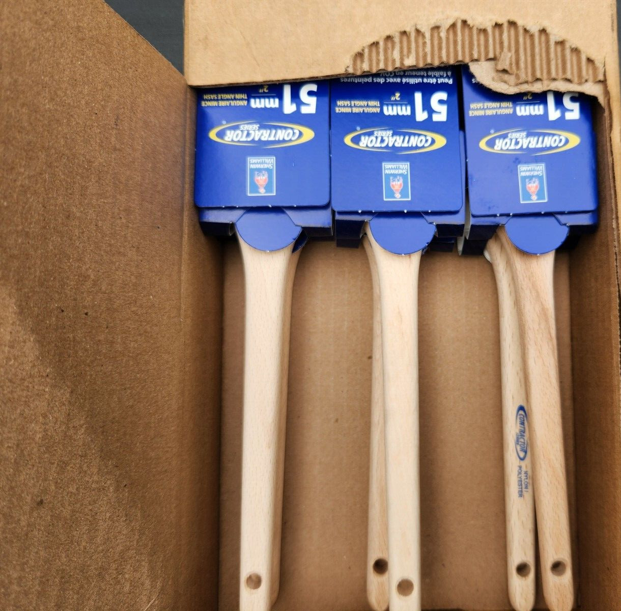 (6 Pk) Sherwin Williams Thin Angle Sash Nylon/Polyster, for all Paints