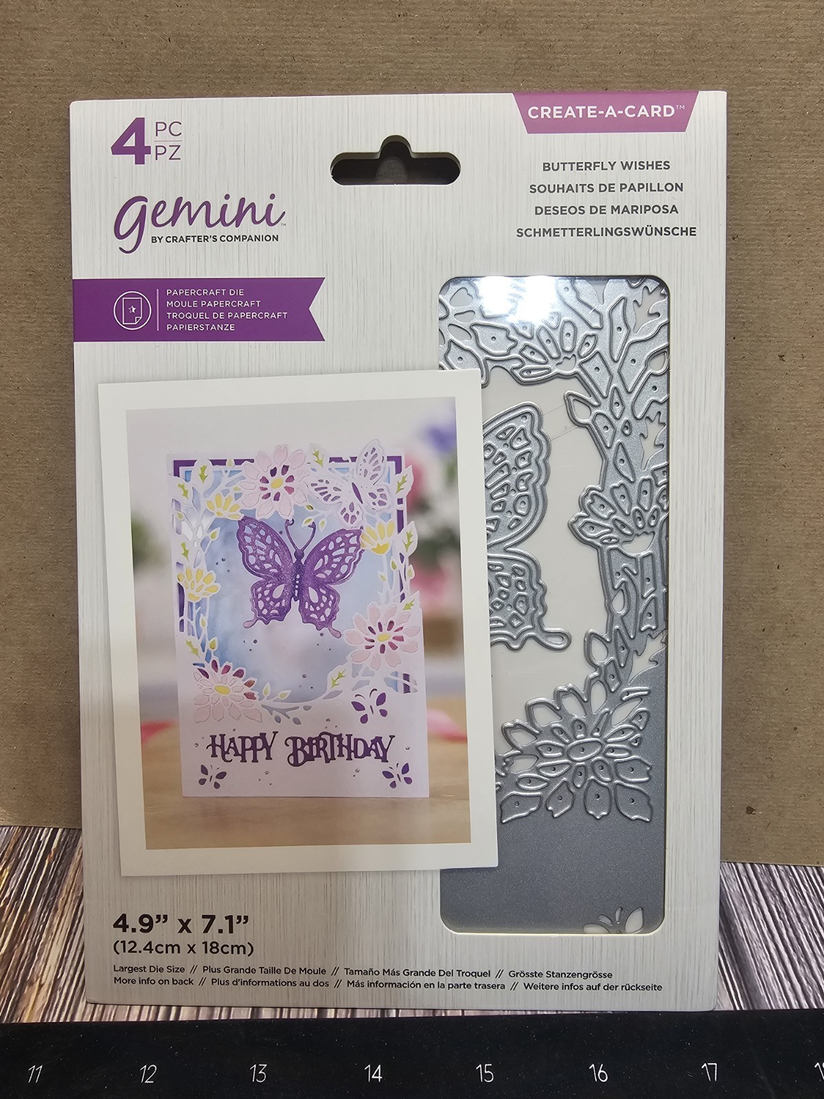NEW Gemini by Crafters Companion BUTTERFLY WISHES Die Create-A-Card 4 Piece