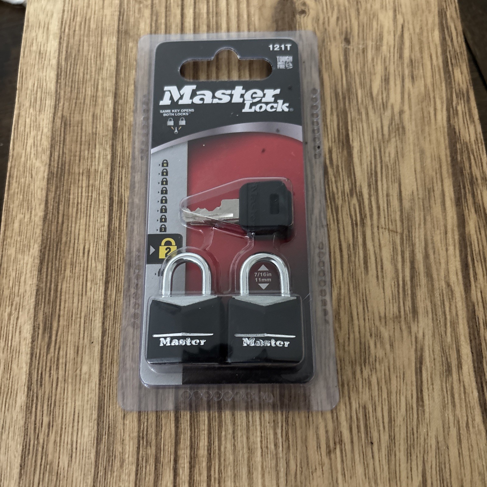 Master Lock Mini Black Keyed Padlock 2 Pack Package Model 121T
