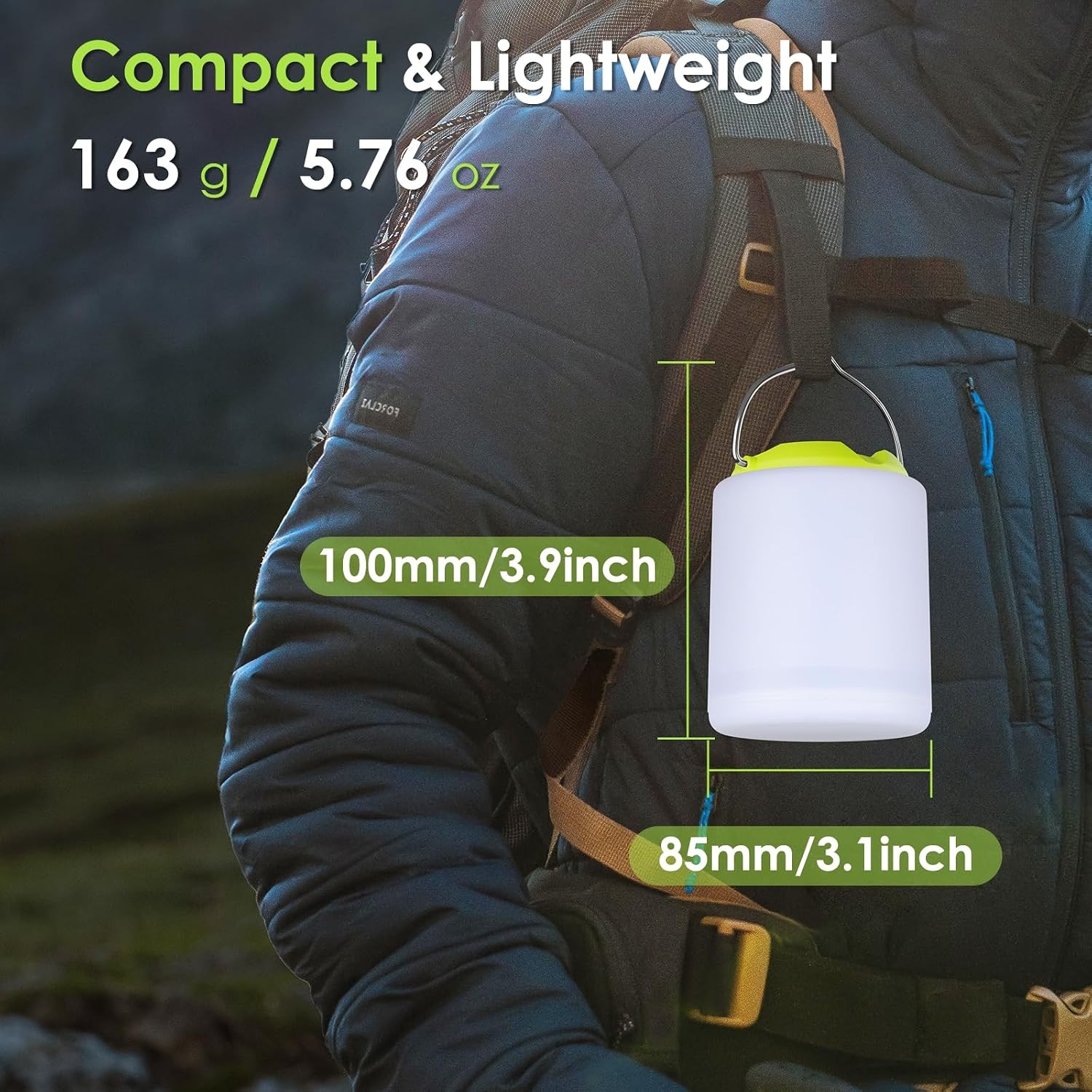 LED Camping Lantern, Rechargeable Camping Light, 4 Modes Outdoor Flashlights