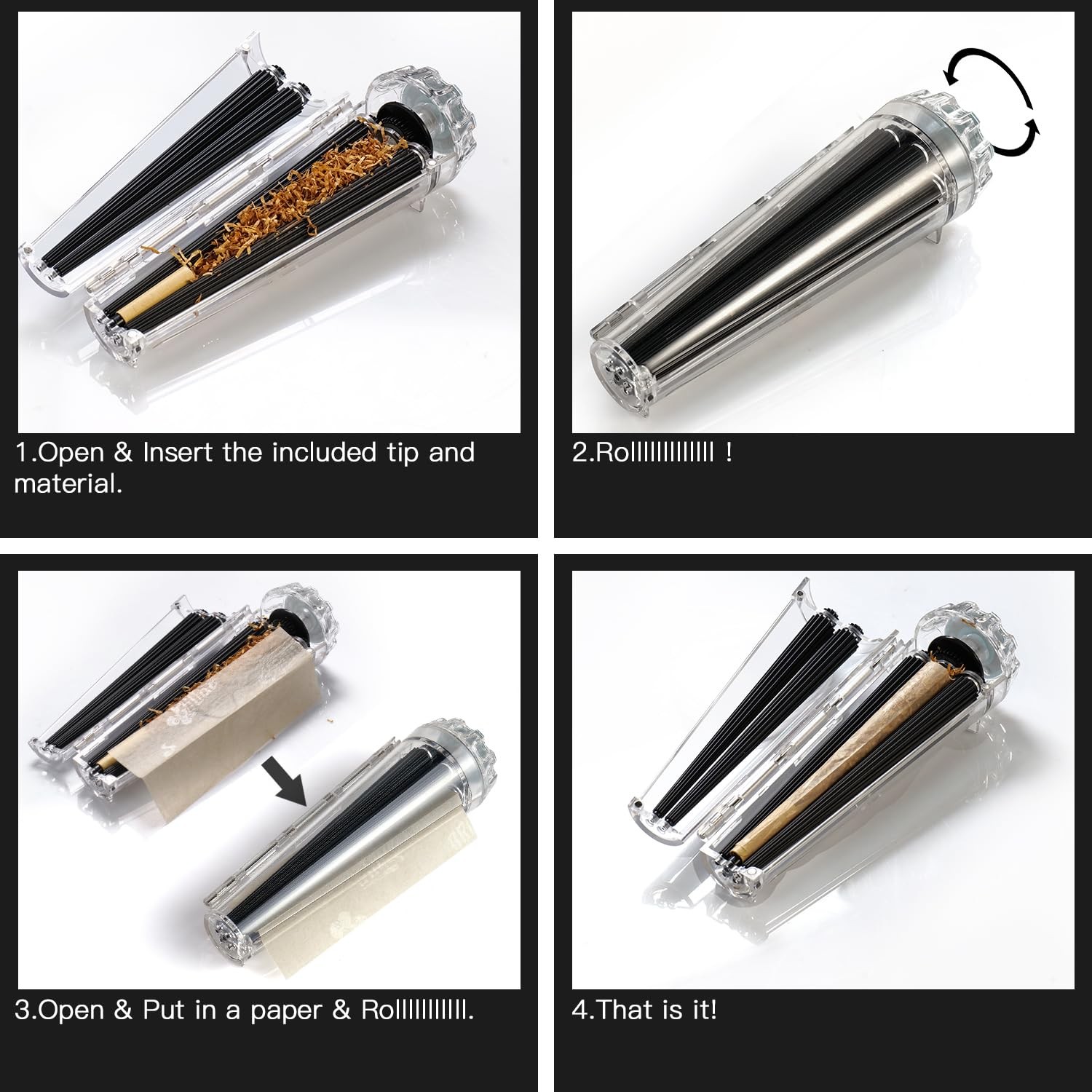 Cone Rolling Machine – All-in-One Tobacco & Cigarette Rolling Accessories Kit...