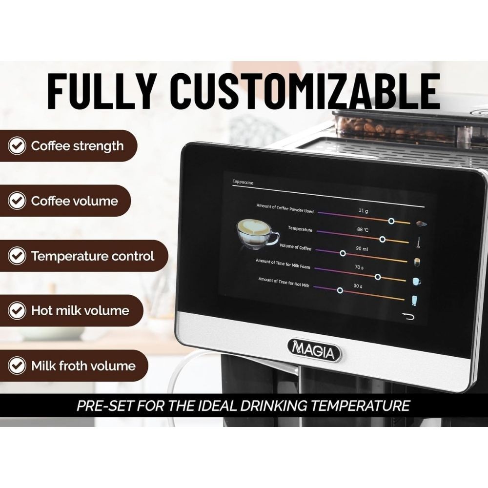 Zulay Magia Automatic Espresso Machine with Grinder – Refurbished