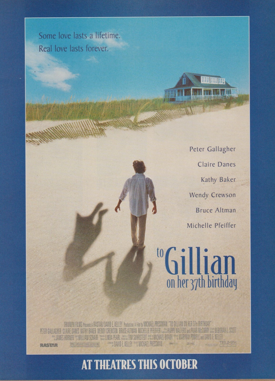 1996 To Gillian On Her 37th Birthday - Shadow- Theater Movie Promo - Print Ad