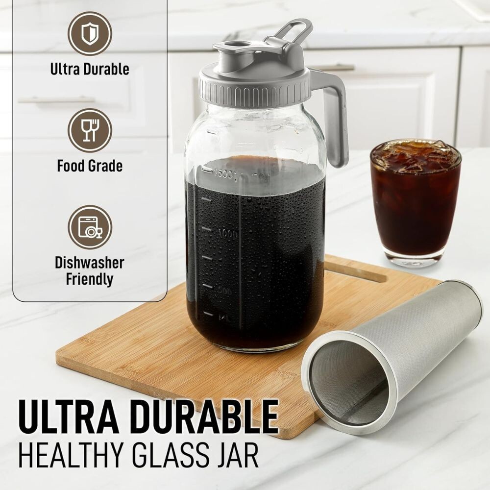 Zulay Premium Cold Brew Coffee Maker - Mason Jar