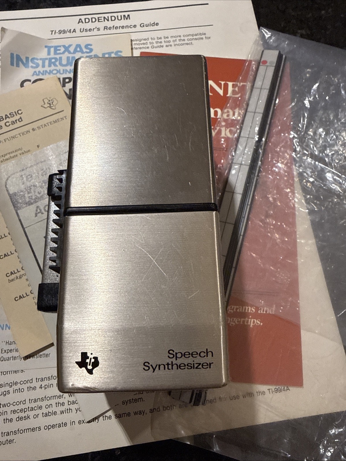 Texas Instruments Speech Synthesizer PHP1500 Untested With Extras As/is