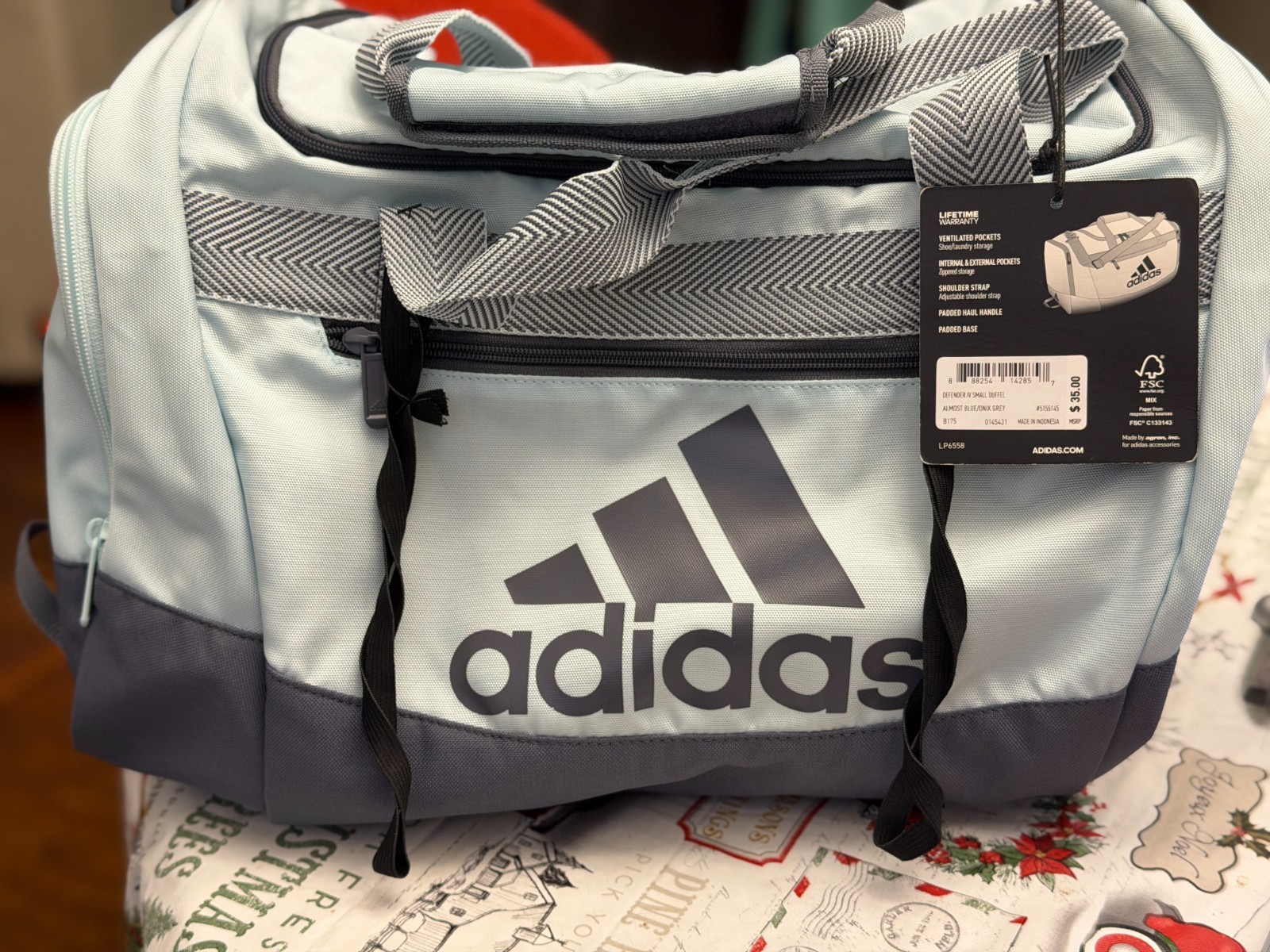 Brand New adidas Unisex Defender 4.0 Gym Small Duffel Bag for Men and Women Blue