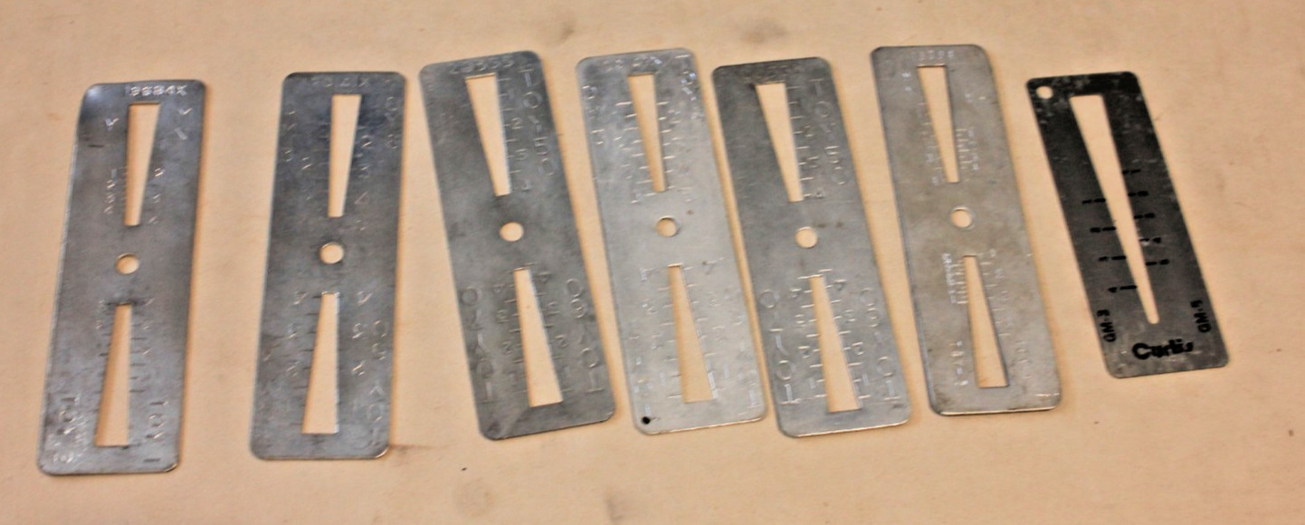 LOT OF 7 Assorted Curtis Key Gauge Decoders TOYOTA GM CHRYSLER