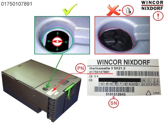WINCOR ATM CCDM Value Cassette 3 SK21.2 PN: 1750107891