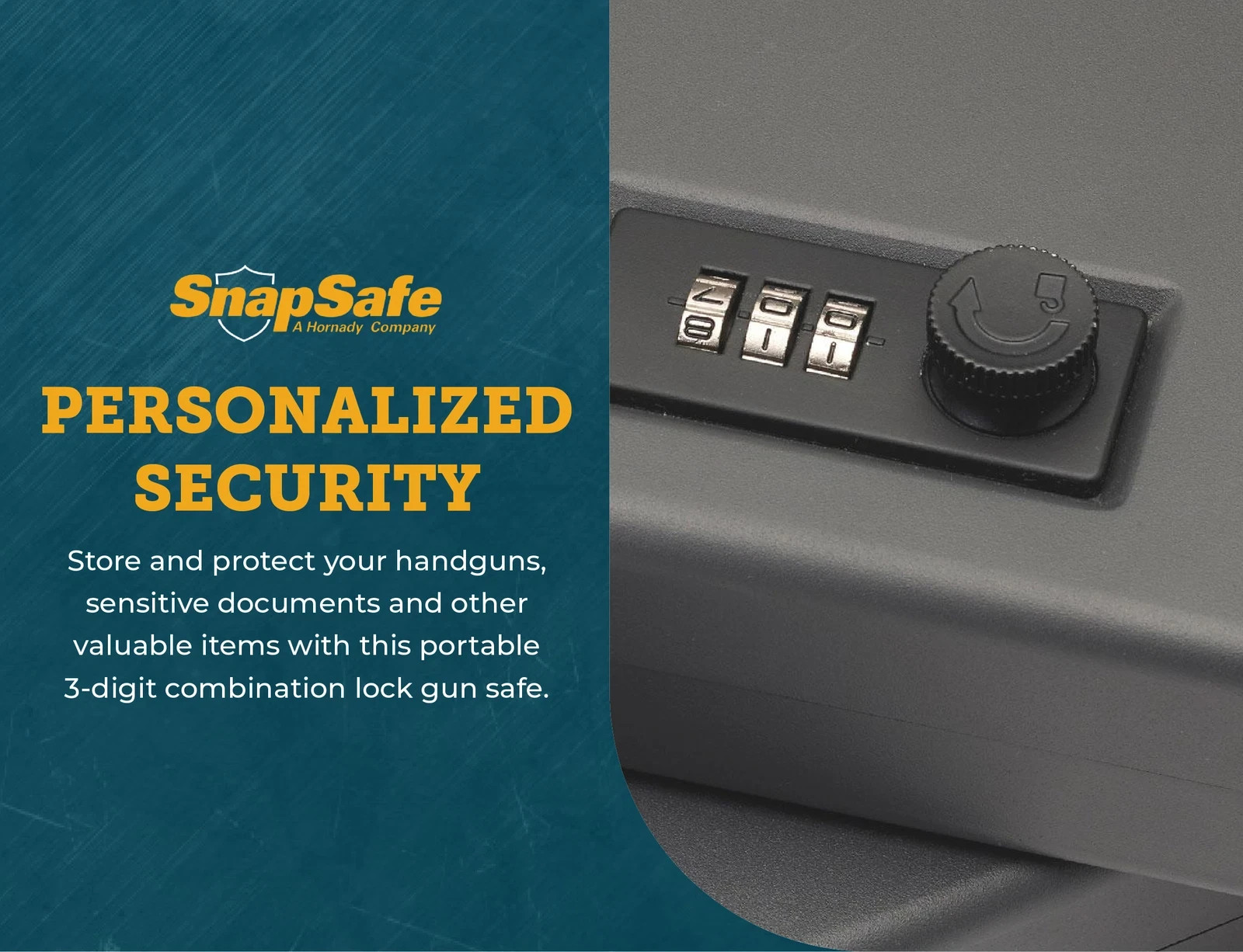 SnapSafe Combination Lock Box, Large 75230, Measures 9.5” x 6.5” x 1.75”