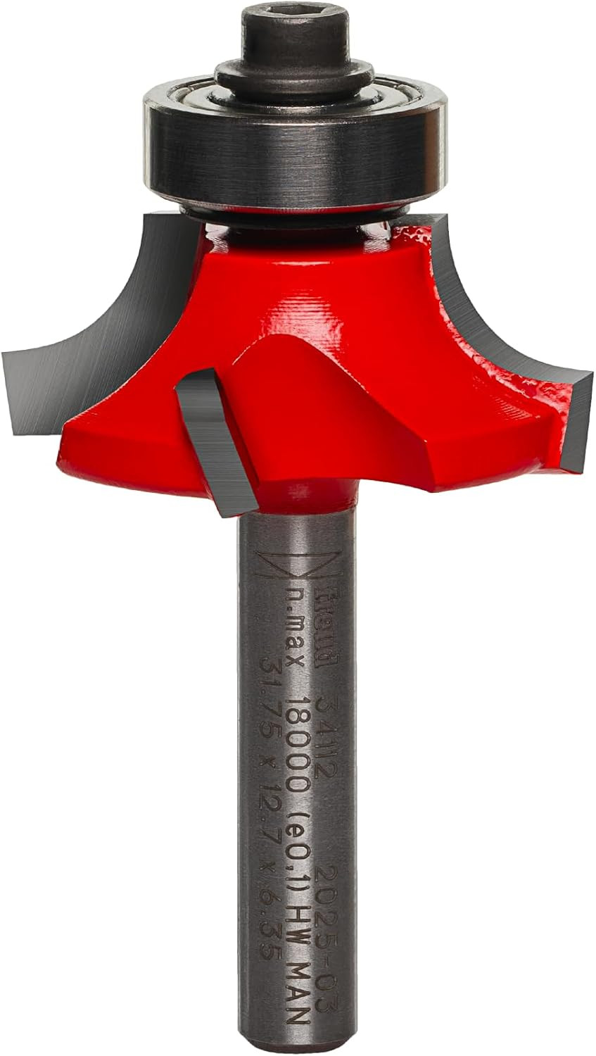 34-112: 5/16" Radius Rounding over Bit with 1/4" Shank